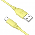 Tellur Silicone USB to Type-C cable 3A, 1m, yellow