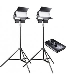 walimex pro Sirius 160 LED 65W Daylight 2-Pack with Tripods
