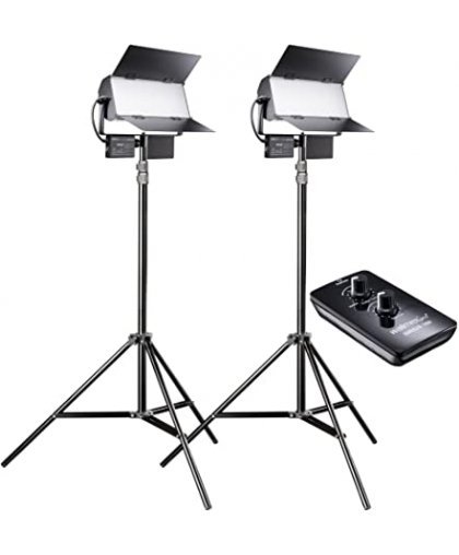 walimex pro Sirius 160 LED 65W Daylight 2-Pack with Tripods