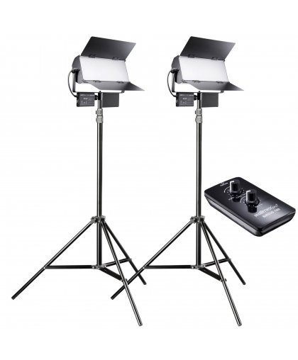 walimex pro Sirius 160 LED 65W Daylight 2-Pack with Tripods – 2