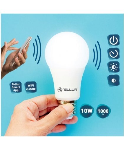 Tellur WiFi Smart Bulb E27, 10W white/warm, dimmer – 2