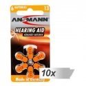 10x6 Ansmann Zinc-Air 13 (PR48) Hearing Aid Batteries 10x6 Ansmann Zinc-Air 13 (PR48) Hearing Aid Batteries