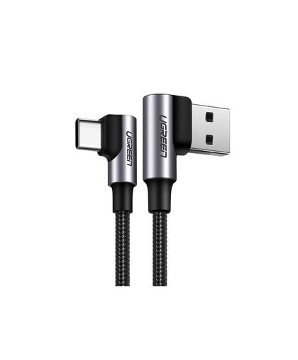 Angle cable USB to USB-C UGREEN US176, 3A, 2m (black) – 2