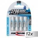 12x4 Ansmann bat. 2700 Mignon AA 2500 mAh 12x4 Ansmann bat. 2700 Mignon AA 2500 mAh