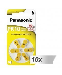 Panasonic PR 10 Zinc Air 6 pcs. Hearing Aid Cells