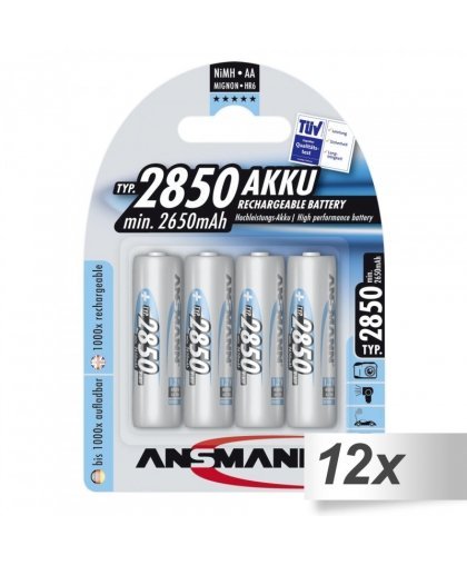 12x4 Ansmann NiMH bat. 2850 Mignon AA 2650 mAh