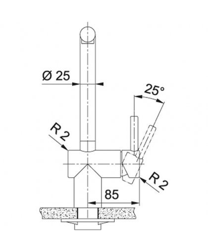 Mixer for sink with pull-out hose Franke Atlas Neo 115.0521.438 – 2