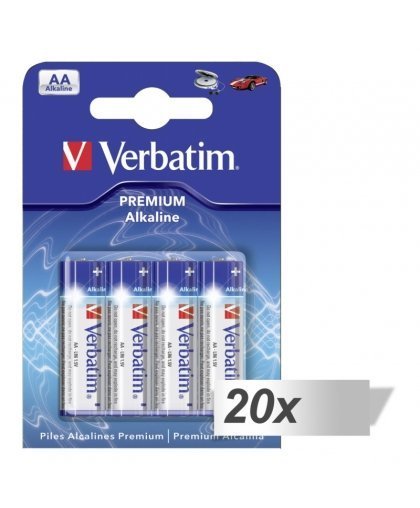 20x4 Verbatim Alkaline battery Mignon AA LR6 49921