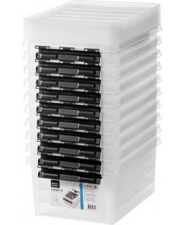 SmartStore Classic 15 -säilytyslaatikko kannella, 10 kpl pakkaus