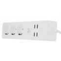 Tellur WiFi Power Strip, 3 Outlets, 4*USB 4A, 2200W, 10A, 1.8m