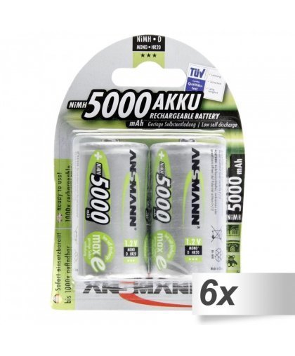 6x2 Ansmann maxE NiMH bat. Mono D 5000 mAh 5030922 – 2