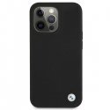 BMW BMHCP13LSILBK Leather Back Case For Apple iPhone 13 Pro Black