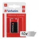 10x1 Verbatim Alkaline battery 9V-Block 6 LR 61 49924 10x1 Verbatim Alkaline battery 9V-Block 6 LR 61 49924