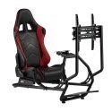 NanoRS RS160 Gaming Chair Racing Simulator Stand 3 in 1 PC Console Gamers Synthetic Leather Cover Steering Wheel Stand TV Bracke