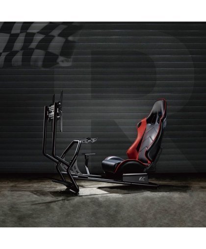 NanoRS RS160 Gaming Chair Racing Simulator Stand 3 in 1 PC Console Gamers Synthetic Leather Cover Steering Wheel Stand TV Bracke – 2