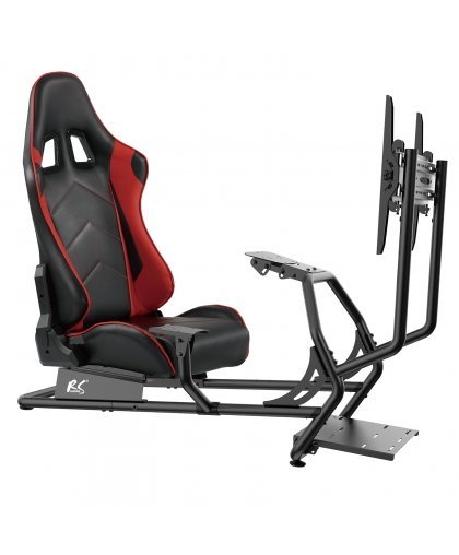 NanoRS RS160 Gaming Chair Racing Simulator Stand 3 in 1 PC Console Gamers Synthetic Leather Cover Steering Wheel Stand TV Bracke – 5