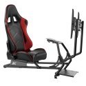 NanoRS RS160 Gaming Chair Racing Simulator Stand 3 in 1 PC Console Gamers Synthetic Leather Cover Steering Wheel Stand TV Bracke