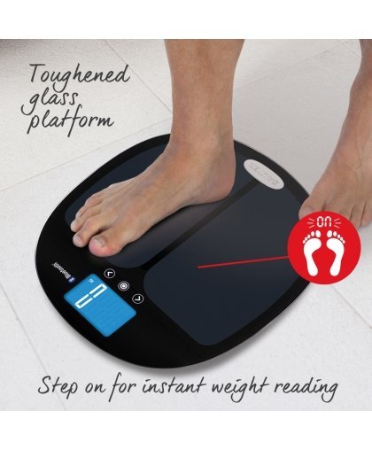 Salter 9192 BK3R Curve Bluetooth Smart Analyser Bathroom Scale black – 6