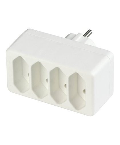 REV transition plug 4-fold Eurosteckdosen white