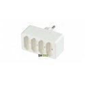 REV transition plug 4-fold Eurosteckdosen white REV transition plug 4-fold Eurosteckdosen white