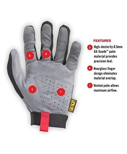 Mechanix Wear Gloves Mechanix Specialty Hi-Dexterity 0.5 size 11 / XL. 0.5mm thick palm. Velcro, artificial leather, TrekDry®, L – 10