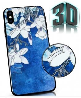 Mocco Flowers Back Case 3D for Samsung Galaxy A72 Blue