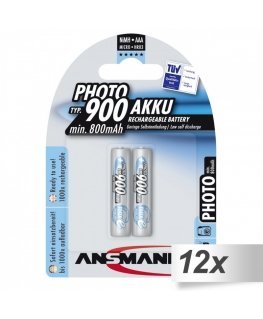 12x2 Ansmann maxE NiMH bat. Micro AAA 800 mAh