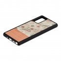 MAN&WOOD case for Galaxy Note 20 pink flower juodas