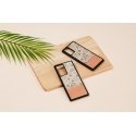 MAN&WOOD case for Galaxy Note 20 pink flower juodas
