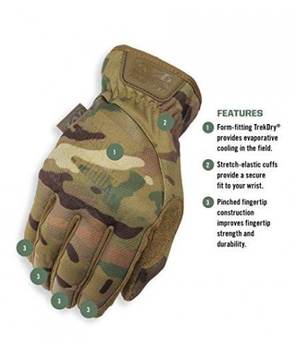 Mechanix Wear Gloves Mechanix FastFit® Multicam®, size 8 / S. Wrinkled cuff, 0.6 mm faux leather, TrekDry®, touchscreen technolo – 4