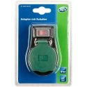REV Adapter w. switch IP44 black-green REV Adapter w. switch IP44 black-green