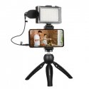 Puluz Live broadcast kit tripod mount + LED lamp + microphone + phone clamp Puluz Live broadcast kit tripod mount + LED lamp + microphone + phone clamp
