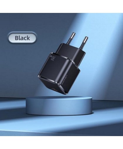 Usams T45 US-CC148 Mini Universāls Ātrs lādētājs 30W 1x USB-C (Type-C) Ligzda PD 3.0 3A 5-20V Melns – 3