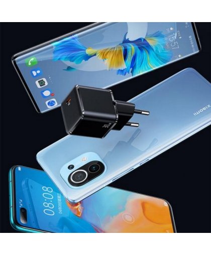 Usams T45 US-CC148 Mini Универсальная Быстрая зарядка 30W 1x USB-C (Type-C) гнездо PD 3.0 3A 5-20V Черный – 6