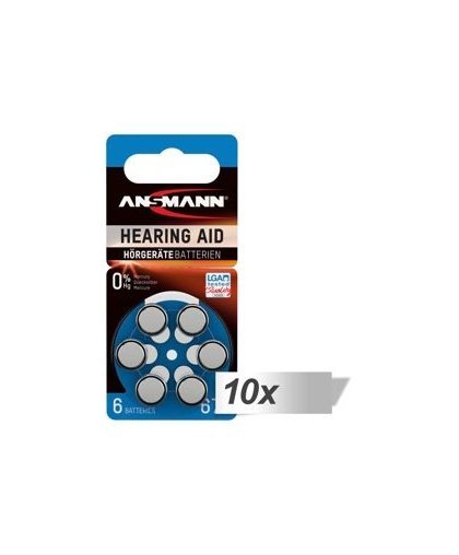 10x6 Ansmann Zinc-Air 675 (PR44)