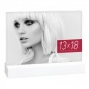 ZEP Dresda White 13x18 Acrylic w. wooden Base AQ657W