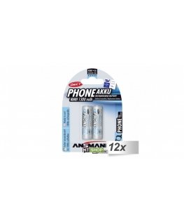 12x2 Ansmann maxE NiMH bat. Mignon AA 1300 mAh DECT PHONE
