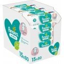 Drėgnos servetėlės Pampers Sensitive 15 pakuočiųx80vnt., 1200 servetėlės Drėgnos servetėlės Pampers Sensitive 15 pakuočiųx80vnt., 1200 servetėlės