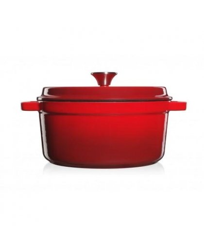 Grandfeu pot with lid, red, 3,5 l – 2