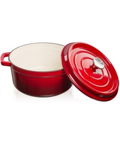 Grandfeu pot with lid, red, 3,5 l – 3