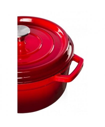 Grandfeu pot with lid, red, 3,5 l – 5