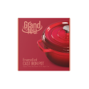 Grandfeu pot with lid, red, 3,5 l