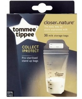 TOMMEE TIPPEE bags for storing milk, 36 pcs., 42302241