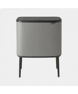 Brabantia Waste Bin Bo Touch Bin Mineral Concrete Grey, 3 x 11 L