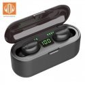 WoW F9 Sporta & Izklaides Super-Fit TWS Bluetooth 5.1 Stereo Auztiņas ar HD Mik. LED uzlādes USB Powerbank Melna WoW F9 Sporta & Izklaides Super-Fit TWS Bluetooth 5.1 Stereo Auztiņas ar HD Mik. LED uzlādes USB Powerbank Melna