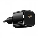 Usams T34 US-CC118 Mini Tīkla lādētājs 20W 1x USB-C Plug (Type-C) PD3.0 Ātrs lādētājs iPhone 11 12 13 Melna Usams T34 US-CC118 Mini Tīkla lādētājs 20W 1x USB-C Plug (Type-C) PD3.0 Ātrs lādētājs iPhone 11 12 13 Melna