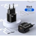 Usams T34 US-CC118 Mini Tīkla lādētājs 20W 1x USB-C Plug (Type-C) PD3.0 Ātrs lādētājs iPhone 11 12 13 Melna Usams T34 US-CC118 Mini Tīkla lādētājs 20W 1x USB-C Plug (Type-C) PD3.0 Ātrs lādētājs iPhone 11 12 13 Melna