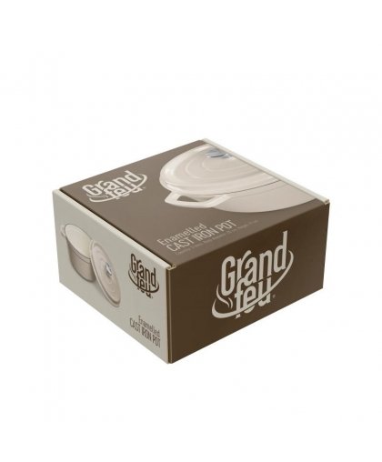Grandfeu white pot, 4.7 l with lid – 9