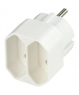 REV Euro-Doppelstecker white
