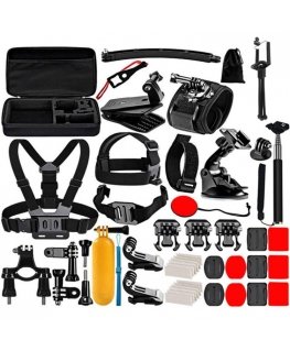 Puluz 50 in 1 Accessories Ultimate Combo Kits for sports cameras PKT39